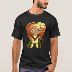 Camiseta Gota de Animação Kawaii, Estilo Chibi Bonito