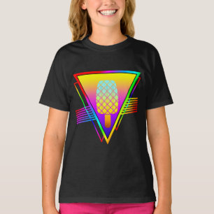 Camiseta Gota de Gelo Retro de Verão Elegante