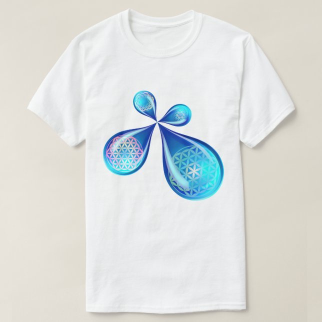 Camiseta Gotas da flor (Frente do Design)