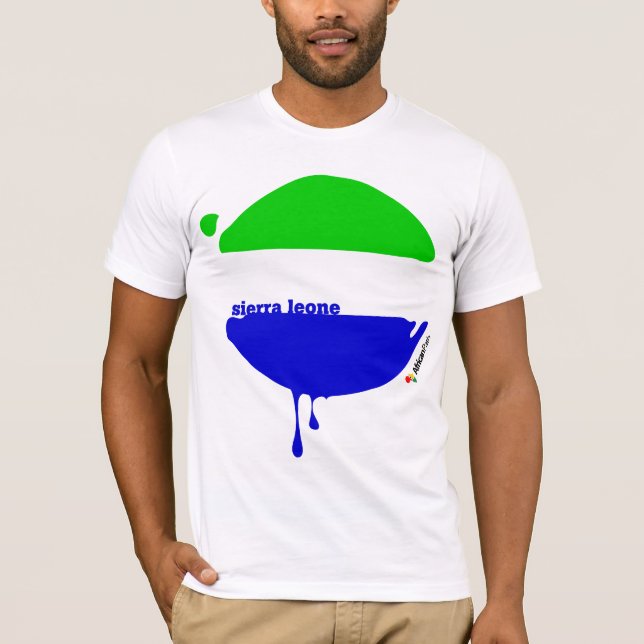 Camiseta Gotas do Sierra Leone brancas (Frente)