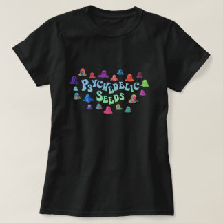 Camiseta Gotas psicadélicos por Bex Ilsley (o preto das