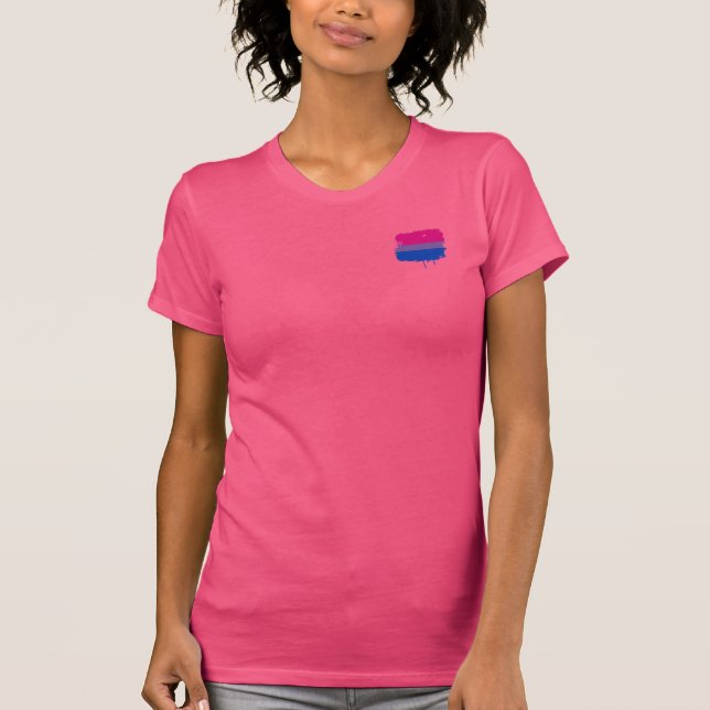 CAMISETA GOTEJAMENTO BISSEXUAL DA BANDEIRA (Frente)