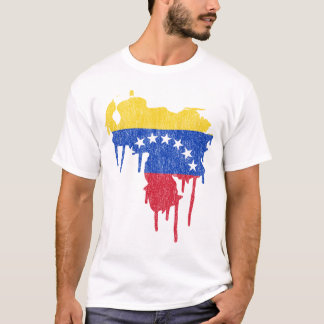 Camiseta Gotejamento da pintura de Venezuela