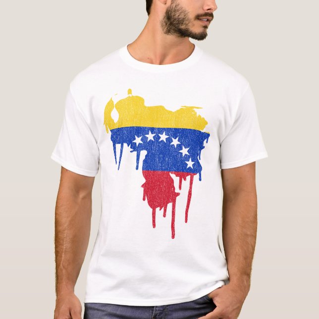 Camiseta Gotejamento da pintura de Venezuela (Frente)