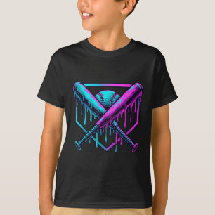 Camiseta Gotejamento de Beisebol Para Meninos Sorvete Gotej