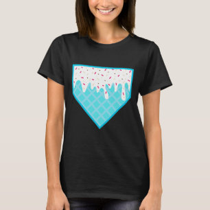 Camiseta Gotejamento Divertido da Placa Caseira - Sorvete S