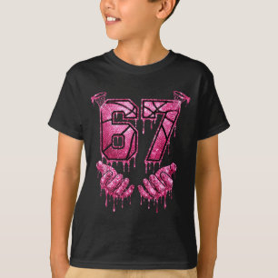 Camiseta Gotejando 7 Gota Basquete Sete 67 Seis 6 Rosa Humo