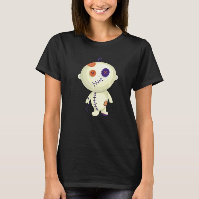 Camiseta Goth Creepy Cute Voodoo Doll For Teens  2 (Frente)
