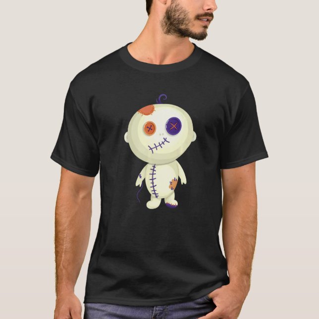 Camiseta Goth Creepy Cute Voodoo Doll For Teens  2 (Frente)