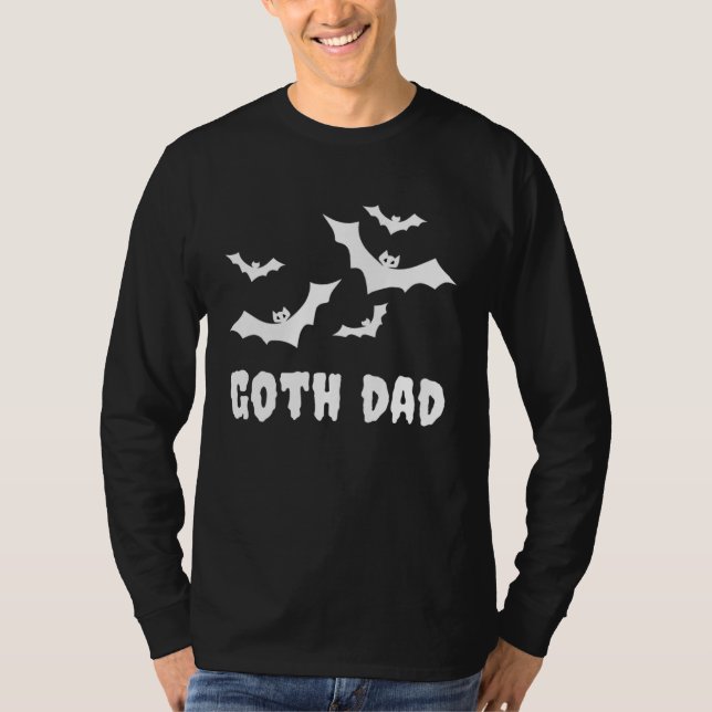Camiseta Goth Dad  Gothic Spooky Bats Father s Day Hallowee (Frente)