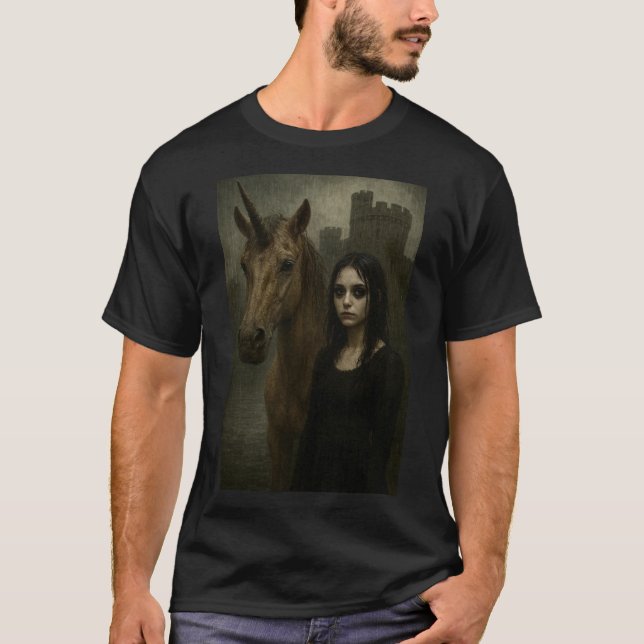 Camiseta Goth Girl and Unicorn (Frente)