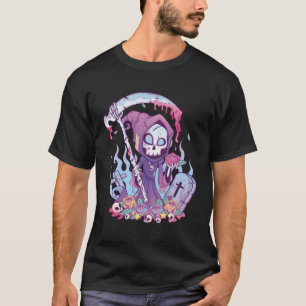 Camiseta Goth Pastel Sinistro Morte Ceifador Kawaii Ocultis
