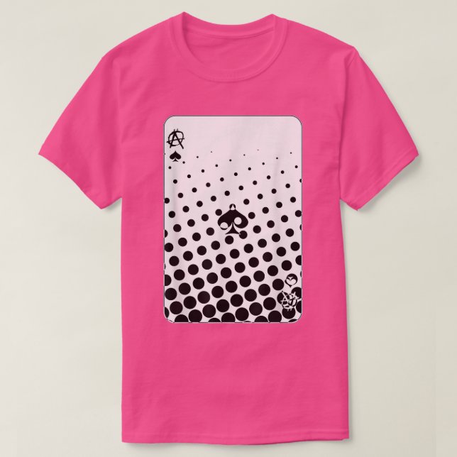 Camiseta Goth Punk Ace Of Spades Card Shark Gambler Skeleto (Frente do Design)