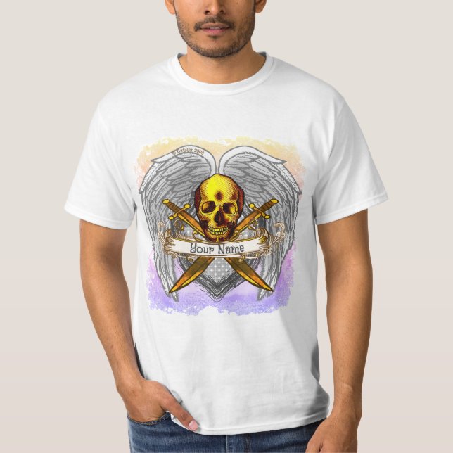 Camiseta Goth skull Warrior  t-shirt (Frente)