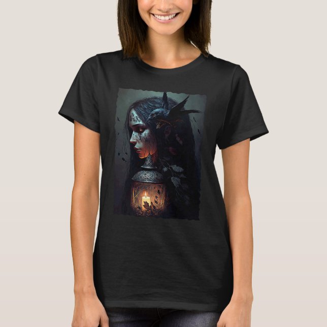Camiseta Gothic Fairycore Aesthetic Dark Horror Grunge (Frente)