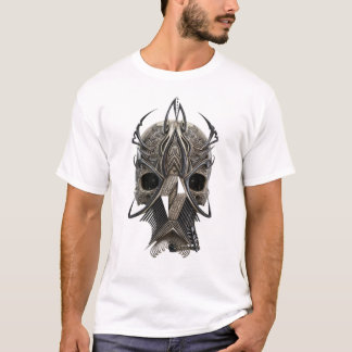Camiseta Gothic Tribal Skull Print T-Shirt