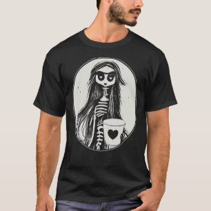 Camiseta Gótica Boho Skeleton Women and Coffee Mug