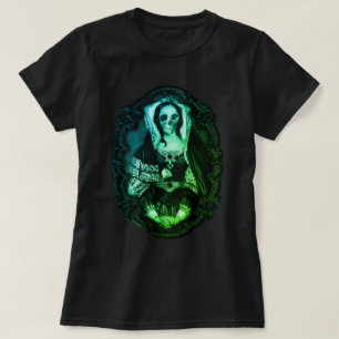 Camiseta Gótica Caveira Lady Green T Shirt