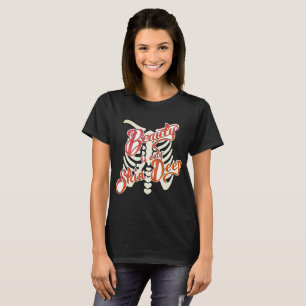 Camiseta Gótica, Emo, t-shirt BEAUTY É APENAS costelas pr