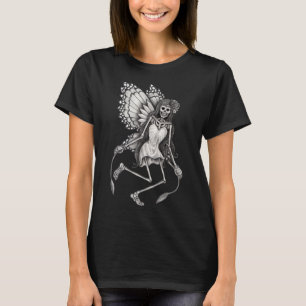 Camiseta Gótica Esqueleto Fada Grunge Fairycore Cottagecore
