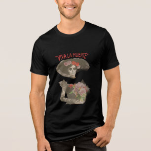 Camiseta Gótica Esqueleto Viva la Muerte