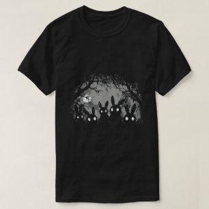 Camiseta Gótica Grunge Floresta de Coelho Assustad