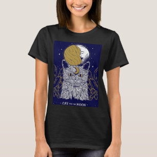 Camiseta Gótica oculta de tarô e lua