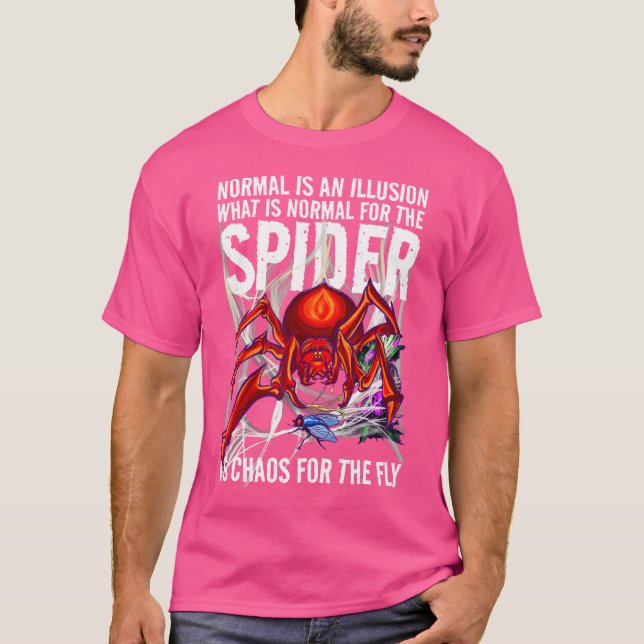 Camiseta Gótica Wiccan Pagan Normal É Uma Aranha De Ilusão  (Frente)