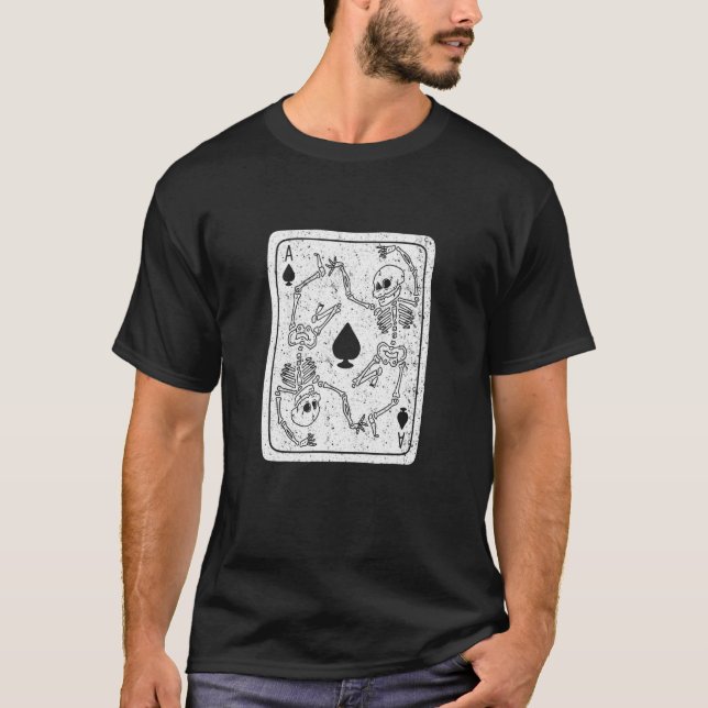 Camiseta Gótico Ace De Espadas Esqueleto Grunge Punk Satani (Frente)
