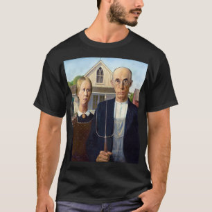 Camiseta Gótico Americano de Grant Wood
