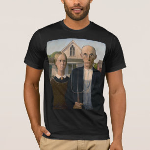 Camiseta Gótico Americano: Vida Rural Pobre Camponês Rural