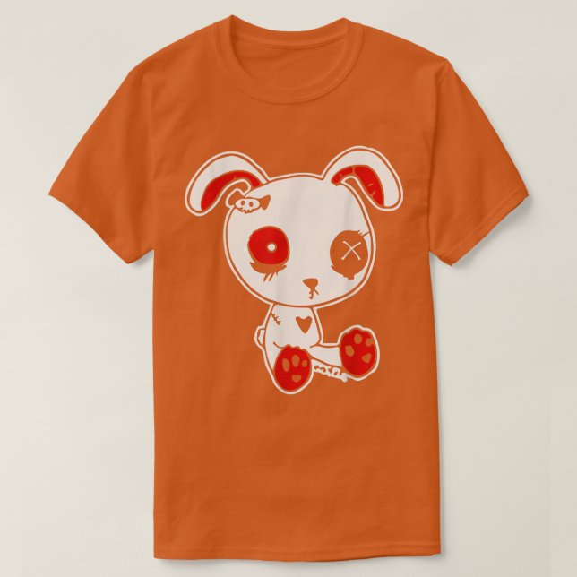 Camiseta Gótico Bonny Doll Lazy Halloween Costume Assustado (Frente do Design)