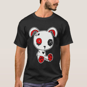 Camiseta Gótico Bunny Lazy Halloween Figurume Assustador Gó