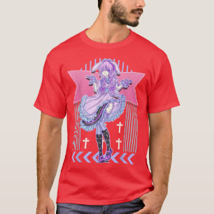 Camiseta Gótico Coelhinha Animadora do Kawaii Pastel