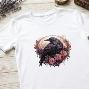 Camiseta Gótico Corvo Dark Academia Gráfico