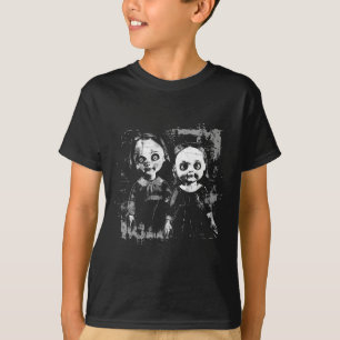 Camiseta Gótico de Dia das Bruxas de Bonecas Assombradas Ho