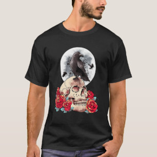Camiseta Gótico de Lua oculta Bruxaria de Lua cheia