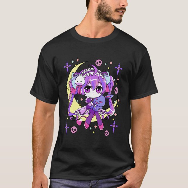 Camiseta Gótico De Pastel Anime Chibi Kawaii Para (Frente)