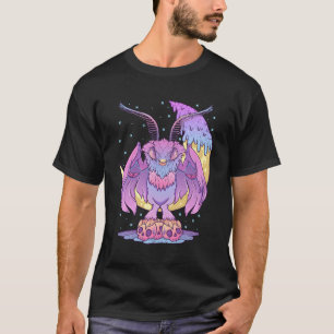 Camiseta Gótico de Pastel Kawaii Cryptid Moth Pastel