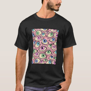 Camiseta Gótico de Pastel Núcleo Grande Olhais Estranho Ner