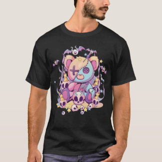 Camiseta Gótico de Pastel Urso Voodoo Boneca Bonita