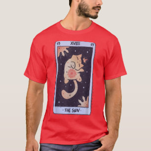 Camiseta Gótico de Pastel Vestuário Assustador Gato De Tarô