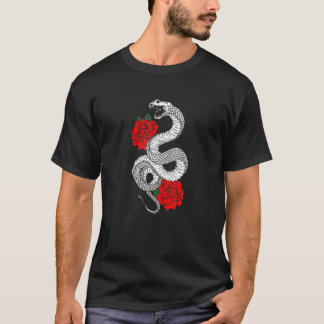 Camiseta Gótico de Pedra Estética do Grunge Cobra da Serpen