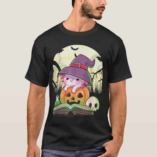 Camiseta Gótico de Pumpkin Pastel de Fumeira de Halloween d (Frente)