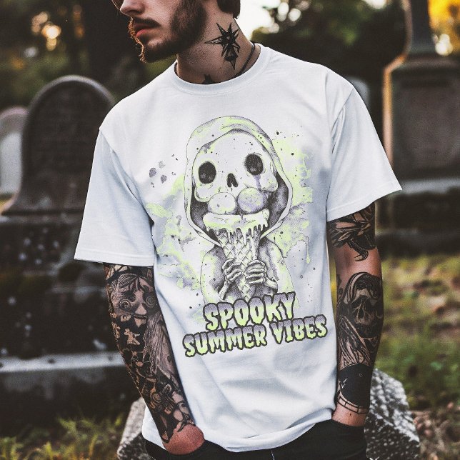Camiseta Gótico de Verão Spooky Summer Vibes (Criador carregado)