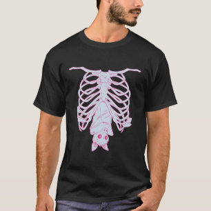 Camiseta Gótico Do Pastel De Bat Creepto Wiccan E Witchcraf