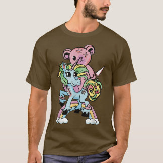 Camiseta Gótico do Unicorn Rainbow Kawaii Pastel Cute e C