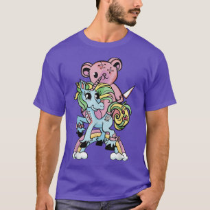 Camiseta Gótico do Unicorn Rainbow Kawaii Pastel Cute e C