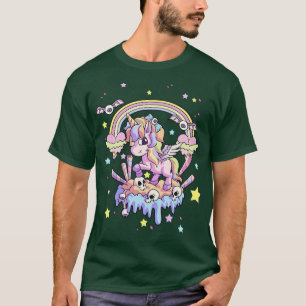 Camiseta Gótico do Unicórnio Pastel Gótico Gótico Gótico Gó