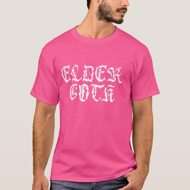 Camiseta Gótico Elder - Gótico de Script do Streetwear Vint (Frente)